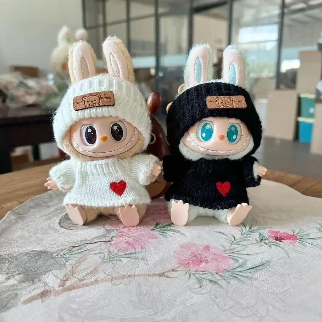 Labubu 17cm Monster Hoodie Doll Clothes Set