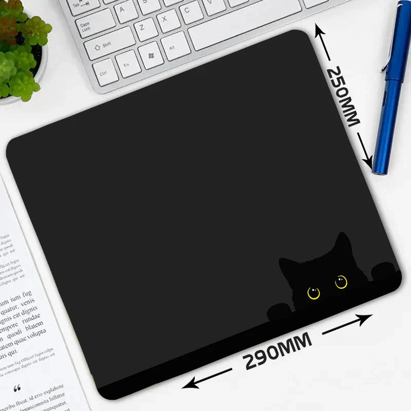 Kawaii Black Kitten Mousepad