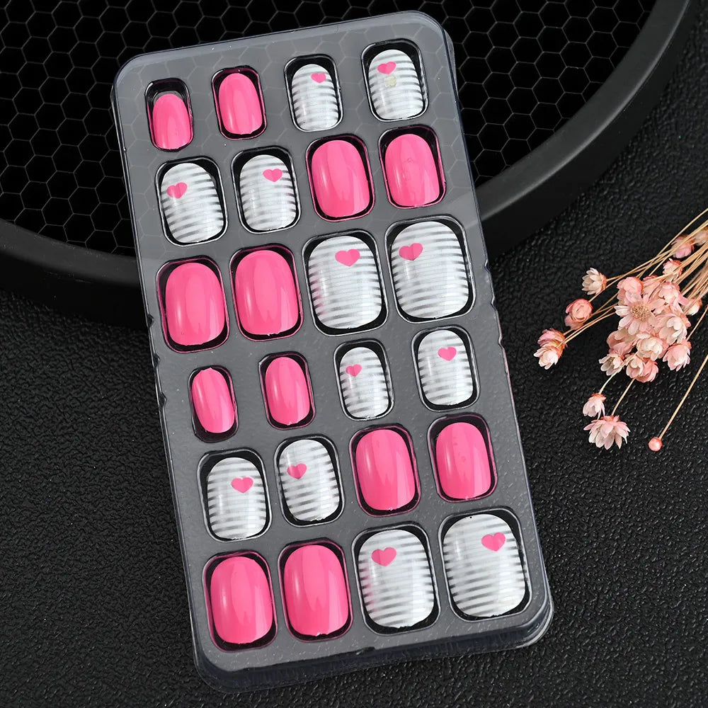 24Pcs Cute Bow Press-On Nails