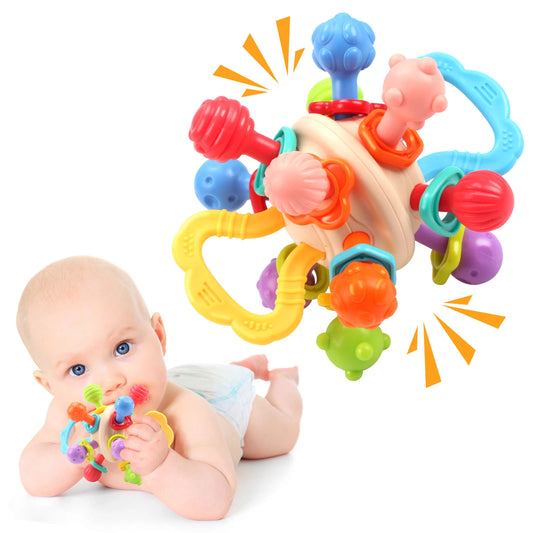 Silicone Baby Rattle Ball