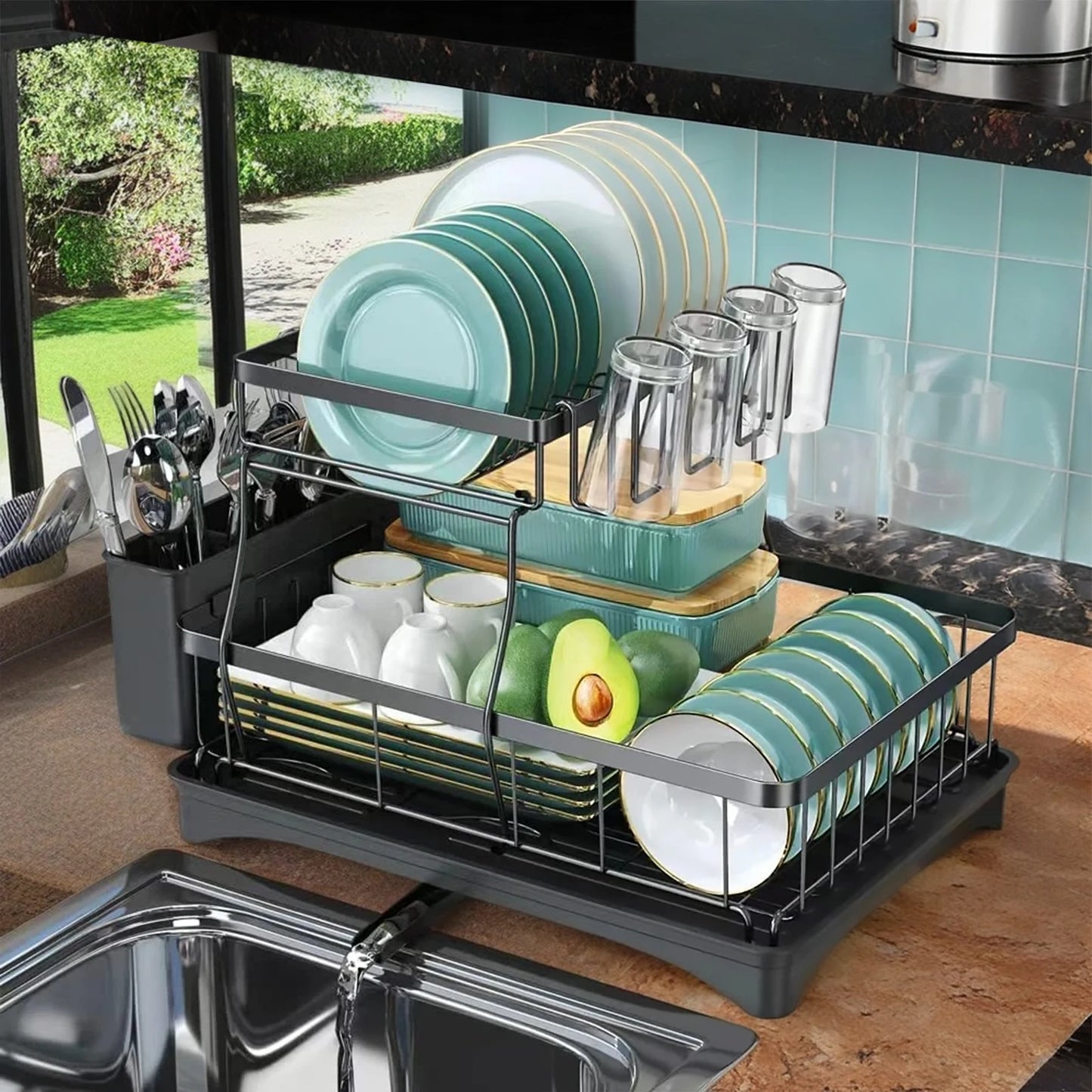 2-Tier Kitchen Dish Drying Rack