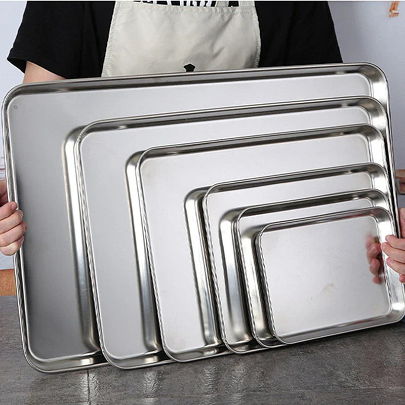 Kitchen Stainless Dinnerware Plate