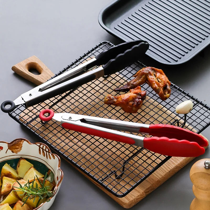 Silicone Kitchen Cooking BBQ Tongs