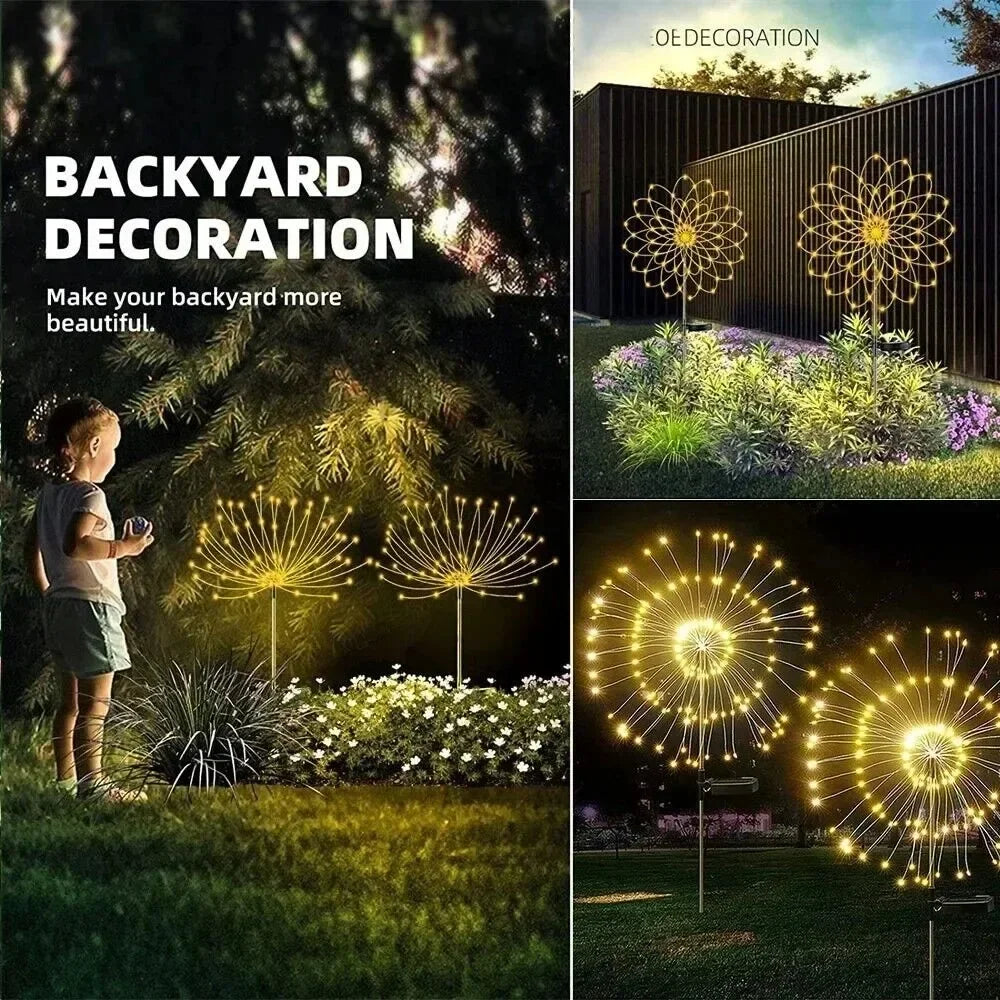 GCTECHING Solar Firework Garden Lights