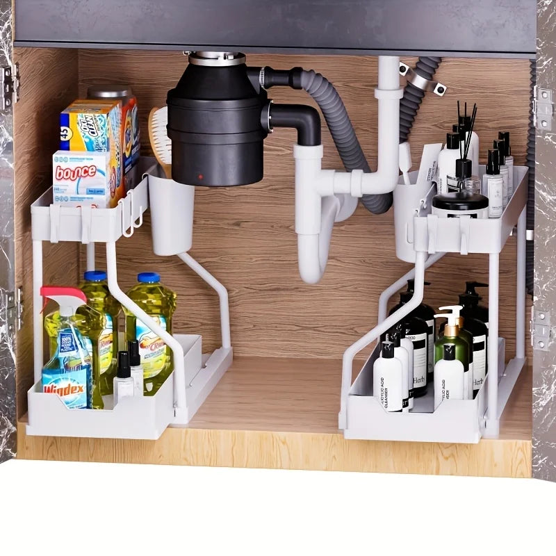 Space-Saving 2-Tier Pull-Out Organizer