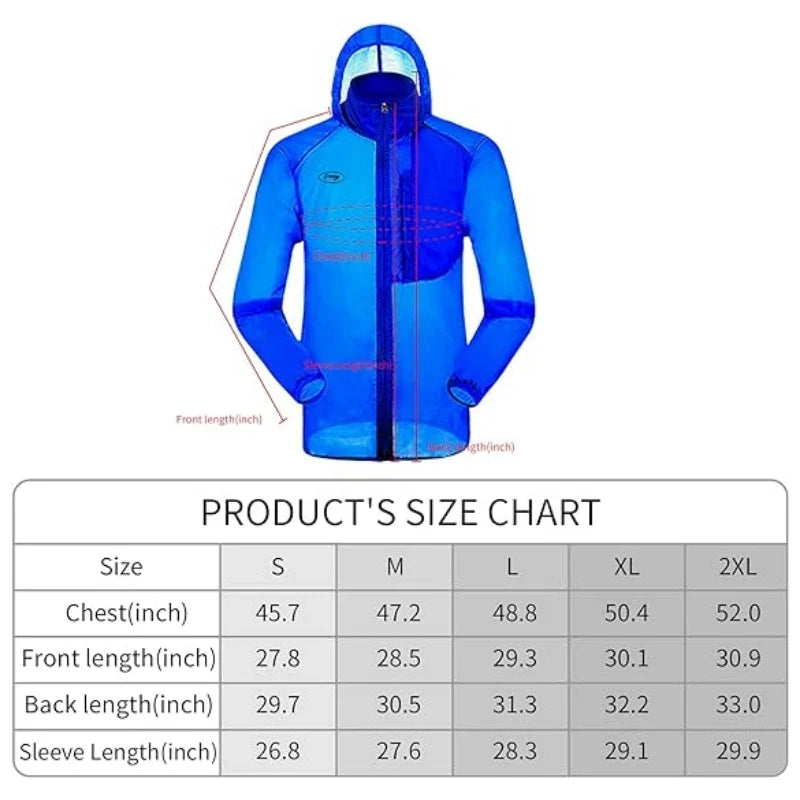 Unisex Waterproof Camping Rain Jacket