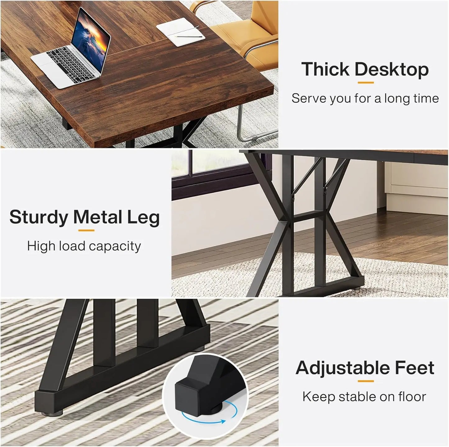 70.8-Inch Modern Executive Desk