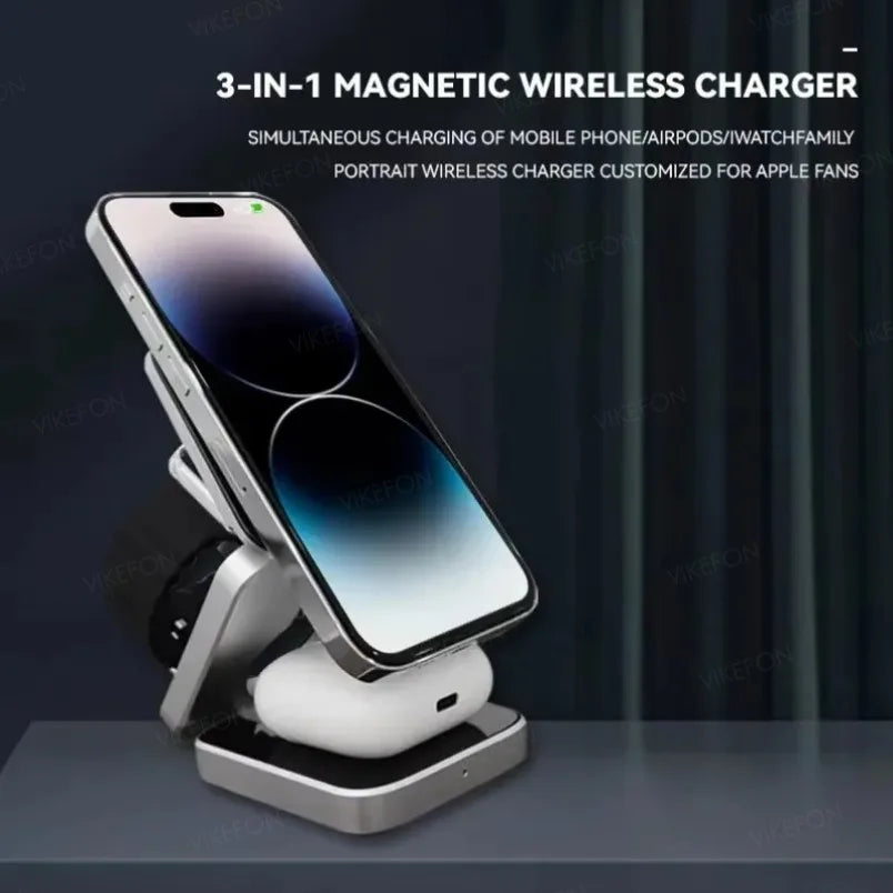 Foldable 3-in-1 Wireless Charger