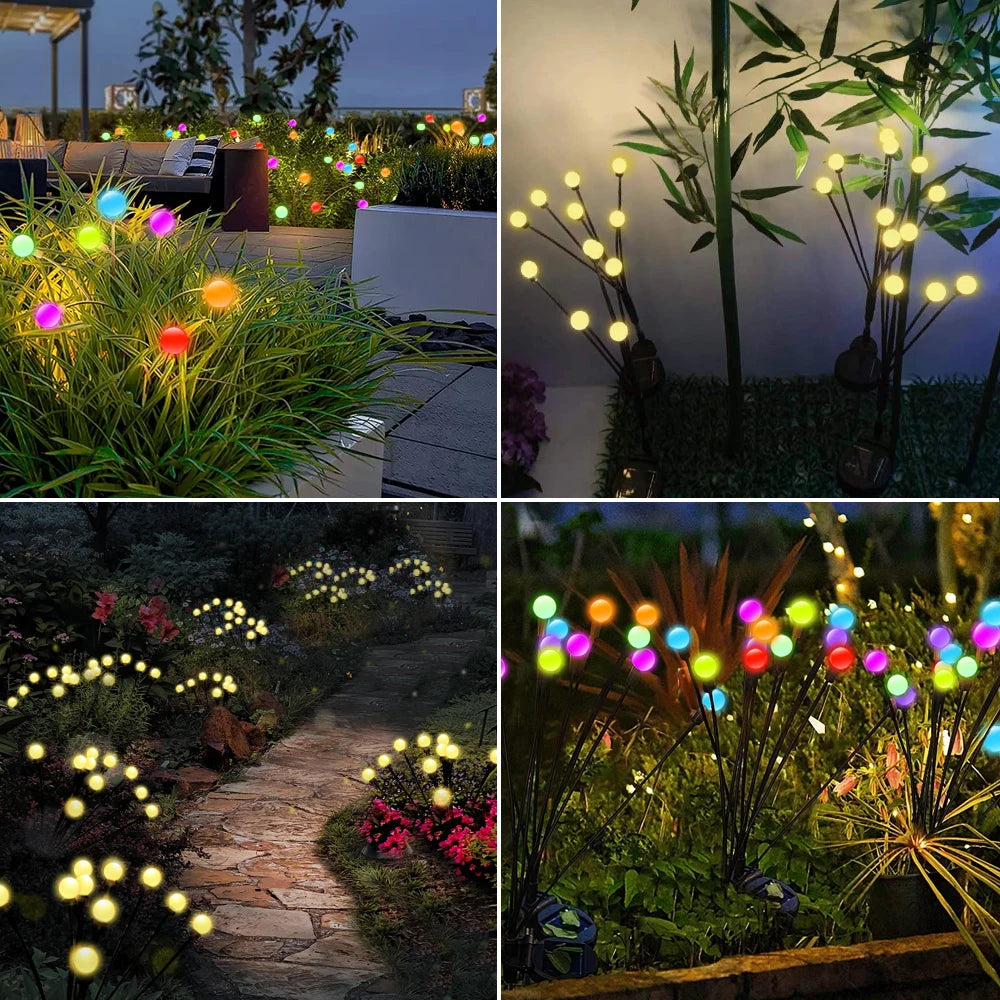 Solar Firefly LED Garden Lights
