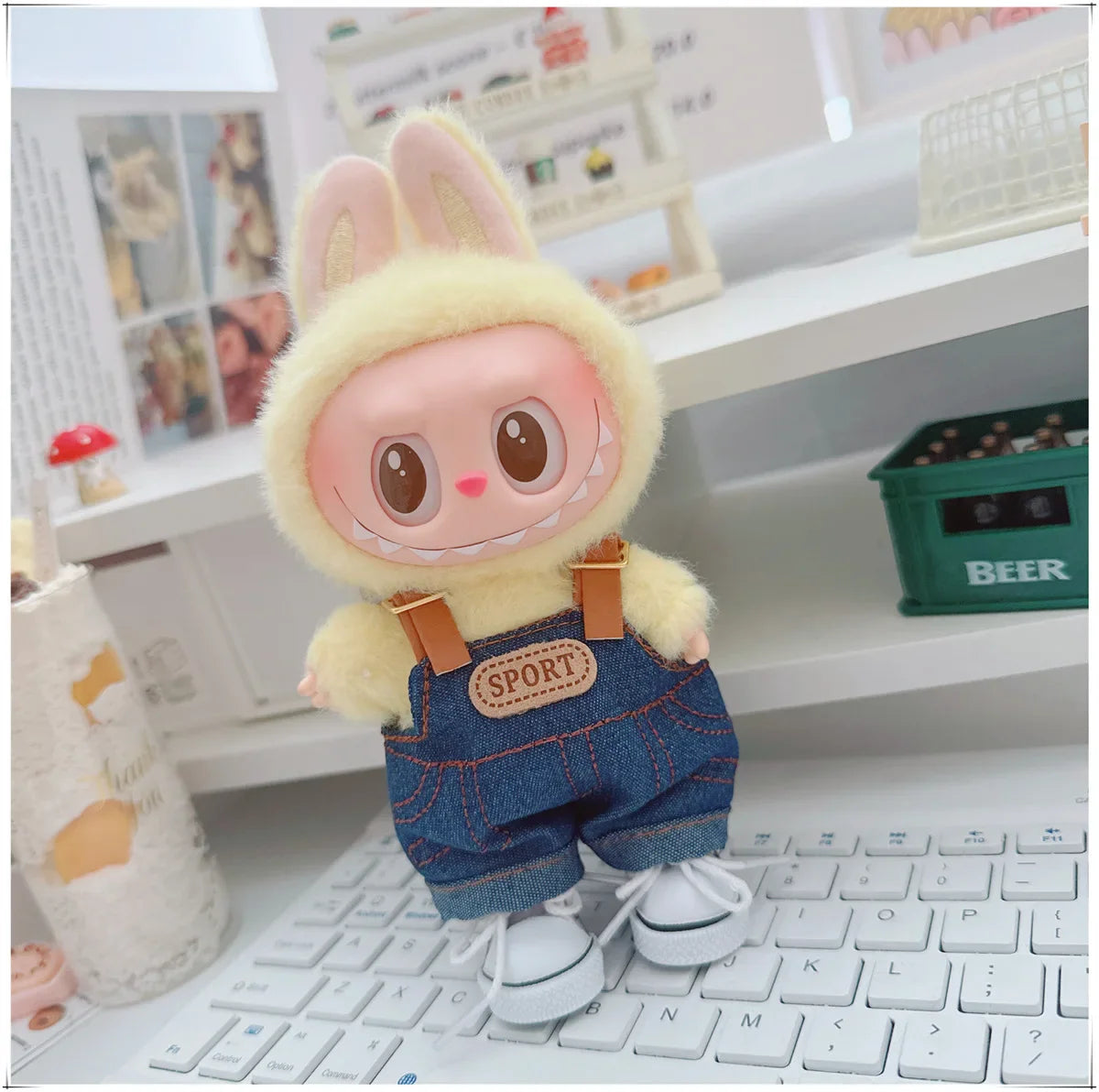 Labubu Denim Hoodie Outfit Set