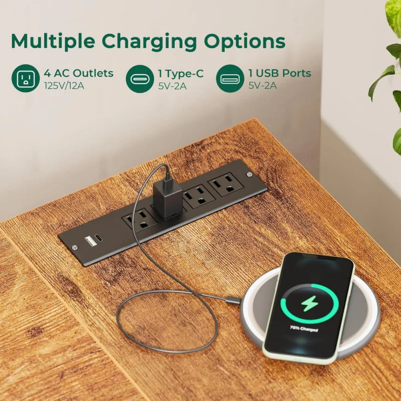 47-Inch L-Shaped Office Desk