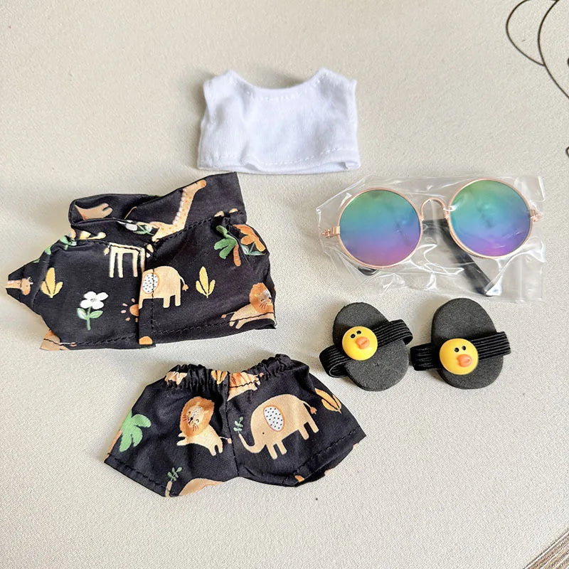 Labubu Beach Resort Overalls Set