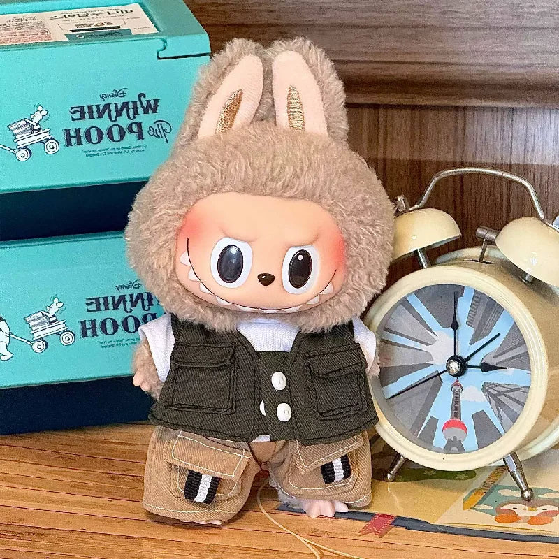 Labubu Striped Overalls Outfit