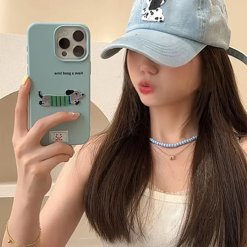 Korean Cute Dachshund Phone Case