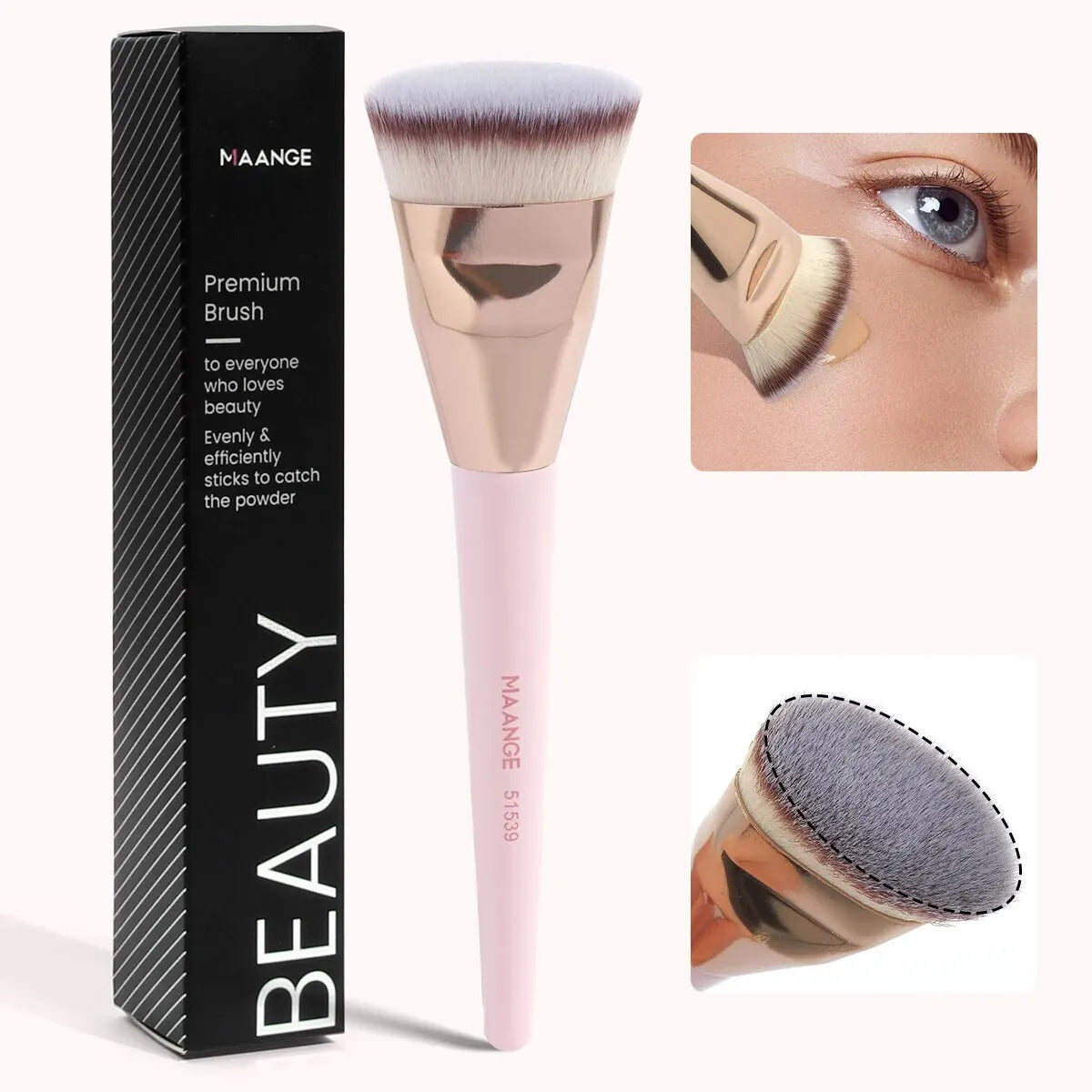 MAANGE Flat Round Foundation Brush