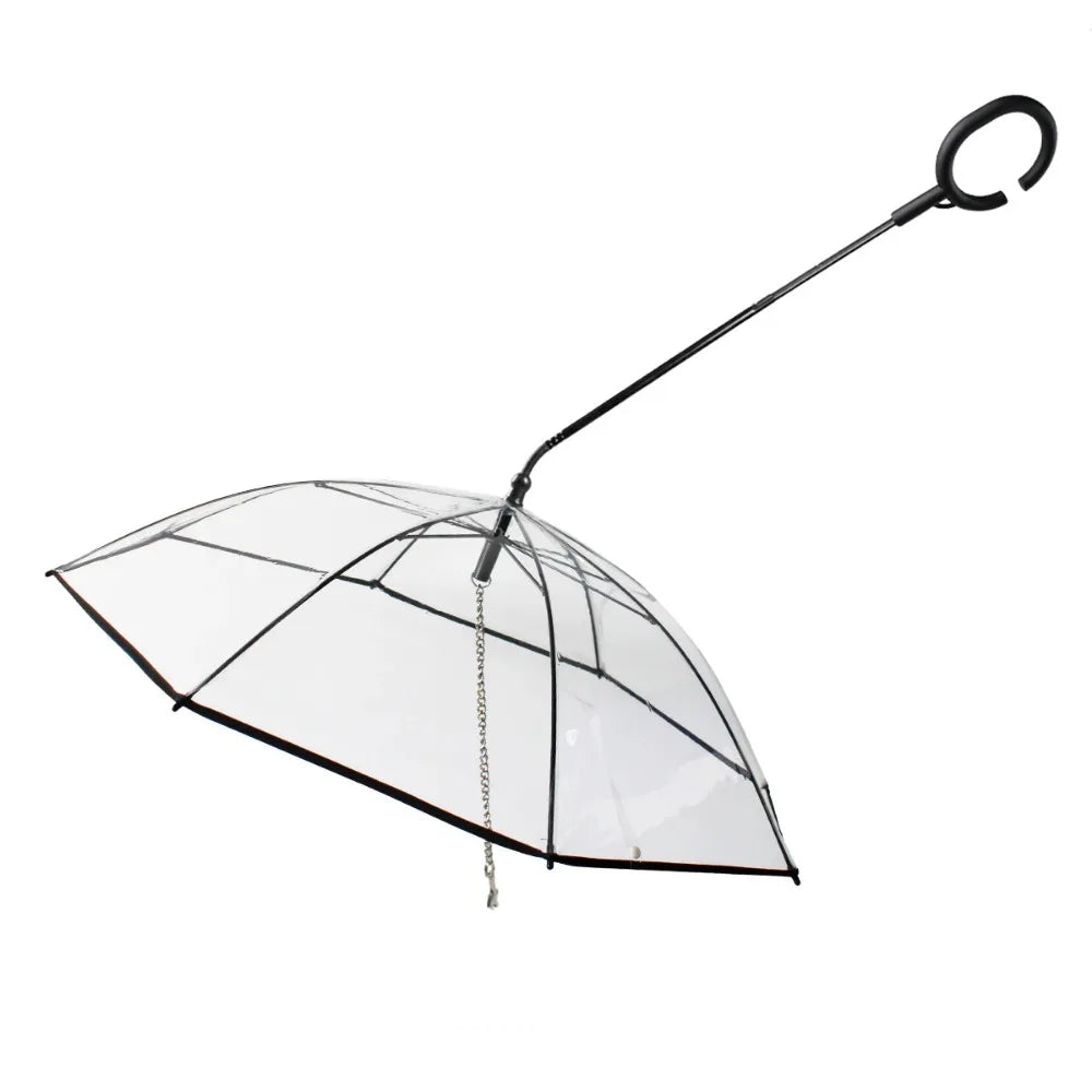 Transparent Dog Umbrella Leash