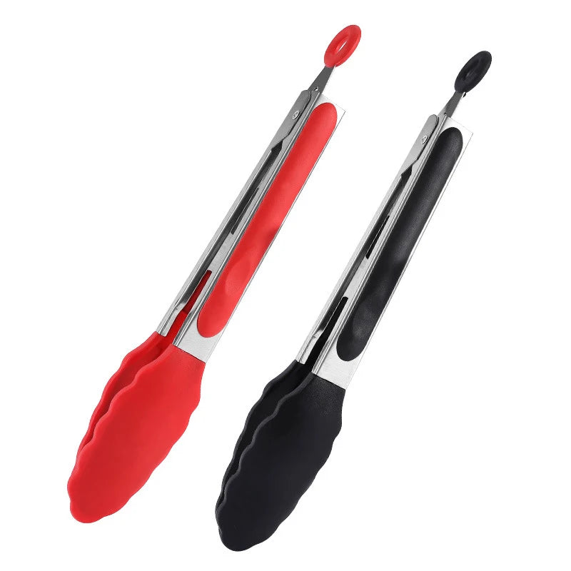Silicone Kitchen Cooking BBQ Tongs