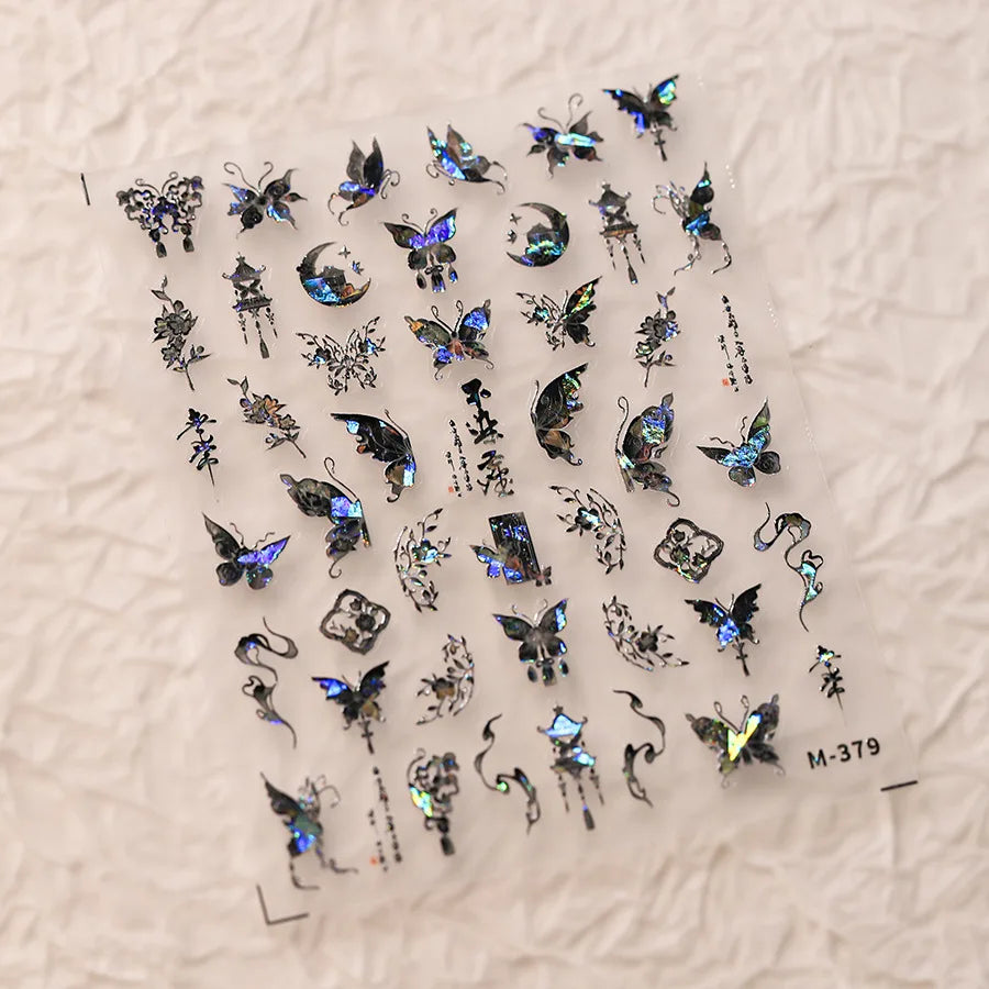 5D Spider Web Nail Sticker