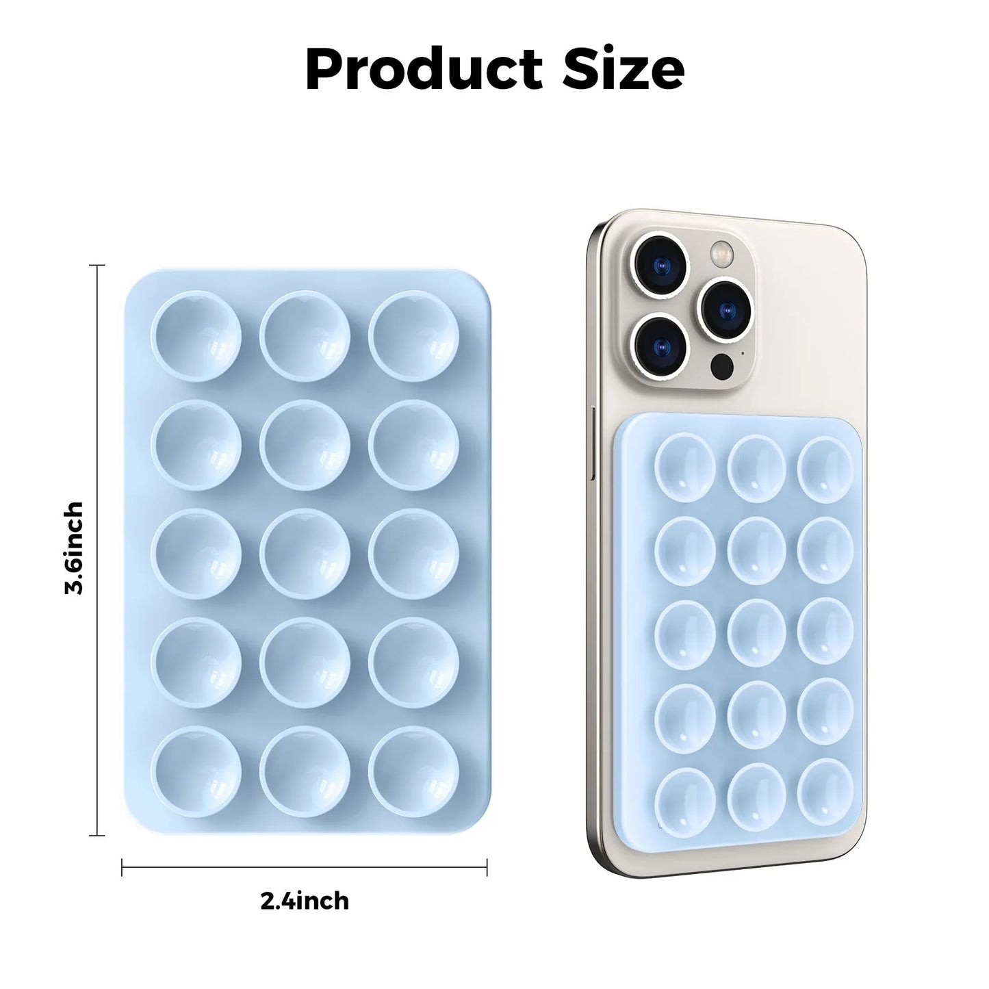 Magnetic Silicone Suction Card Holder