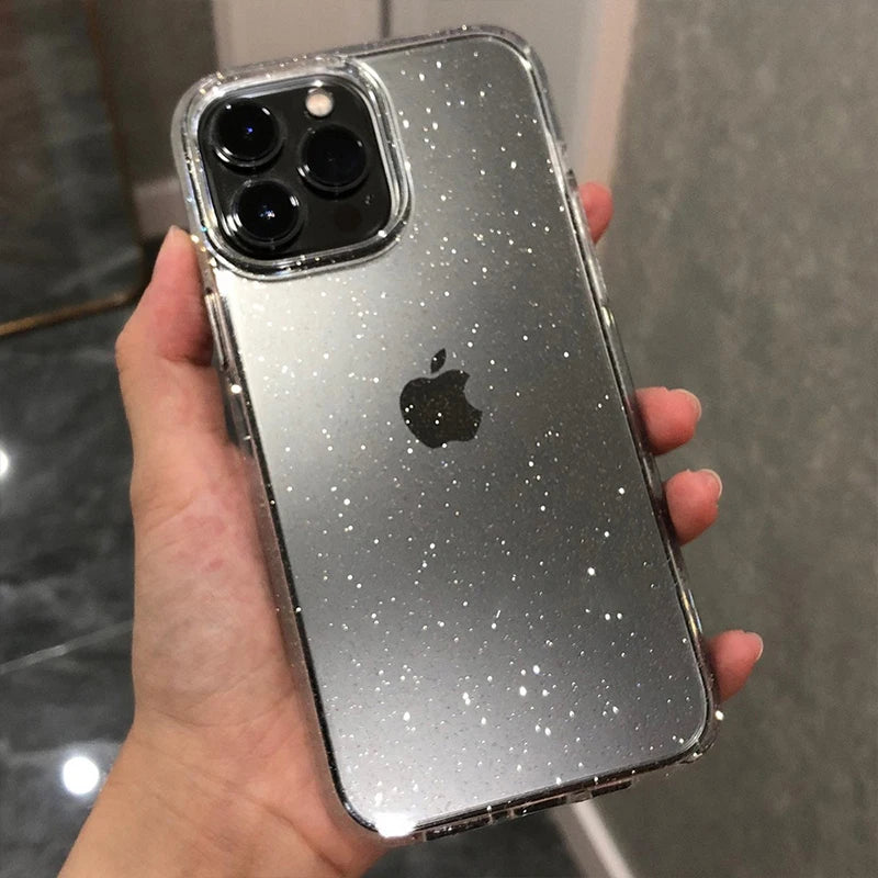 Luxury Clear Glitter iPhone Case