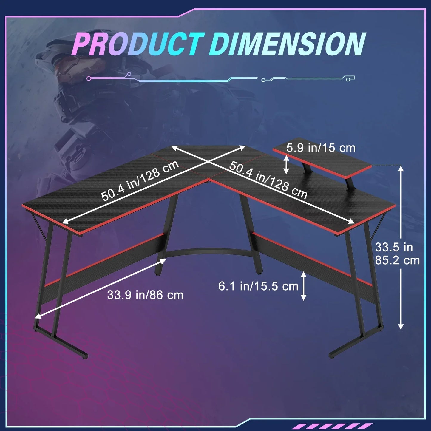 L Shaped Gaming Computer Desk