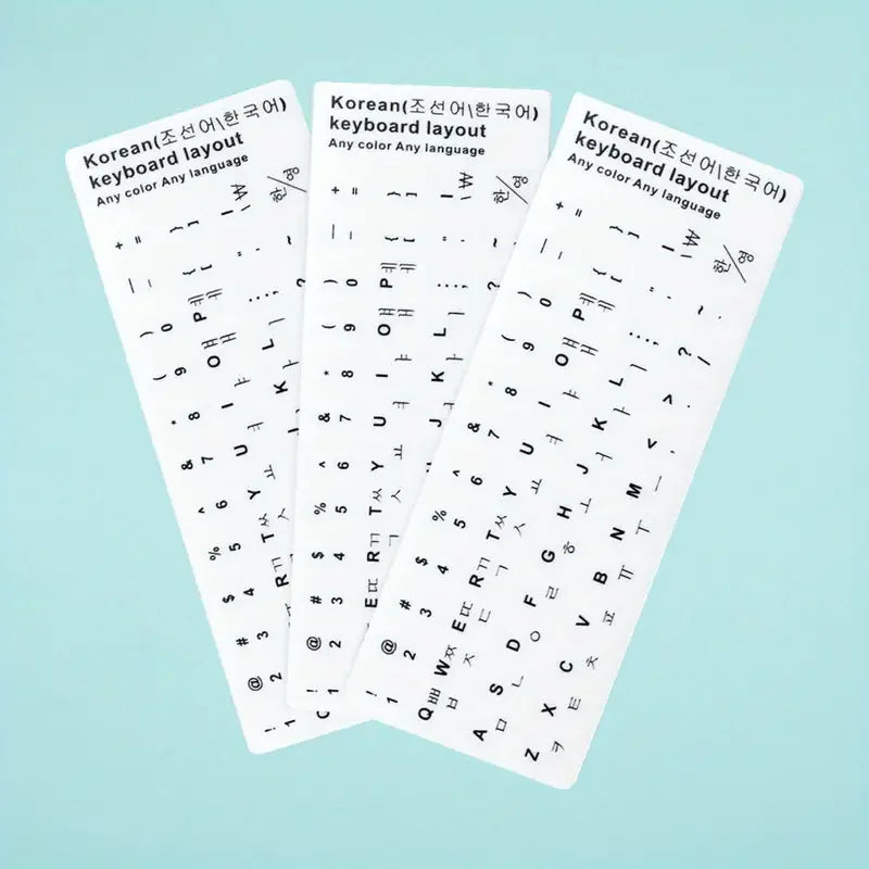3pcs Multilingual Keyboard Stickers