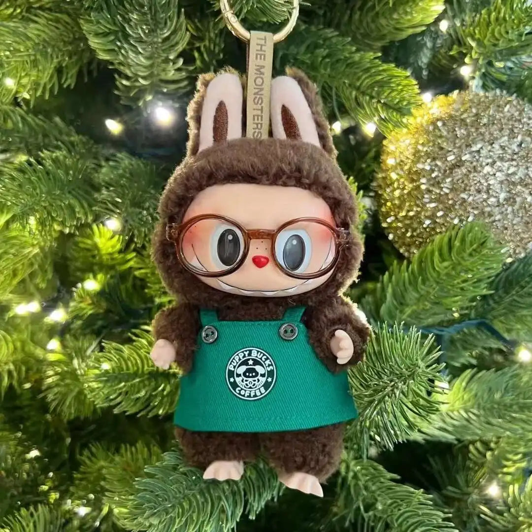 JUMEET Labubu Green Coffee Dress Set