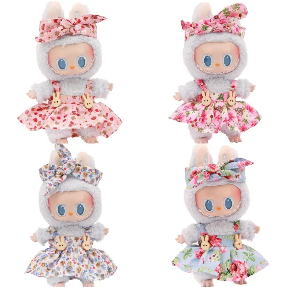 Labubu Floral Doll Outfit Set