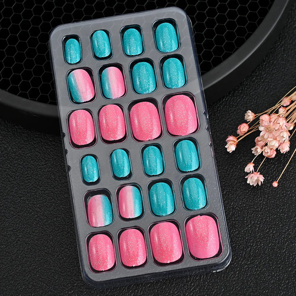 24Pcs Cute Bow Press-On Nails