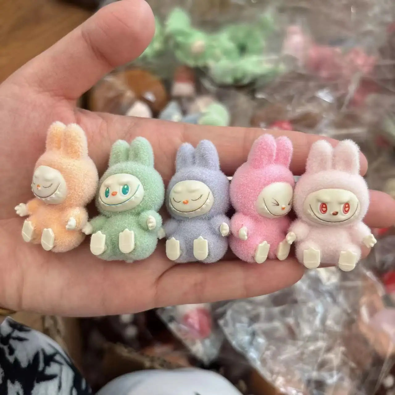 Mini Labubu Sitting Posture Action Figure Dolls