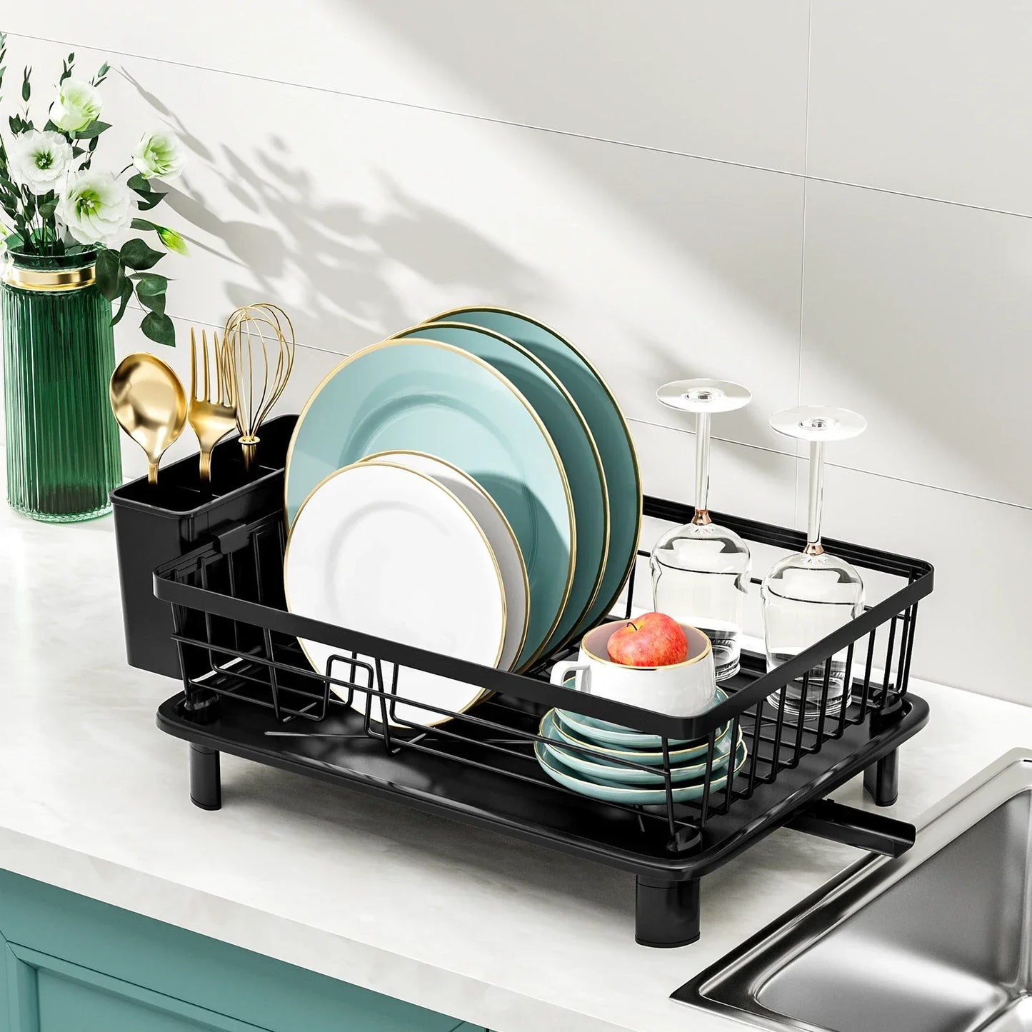 Kitchen Counter Dish Drainer