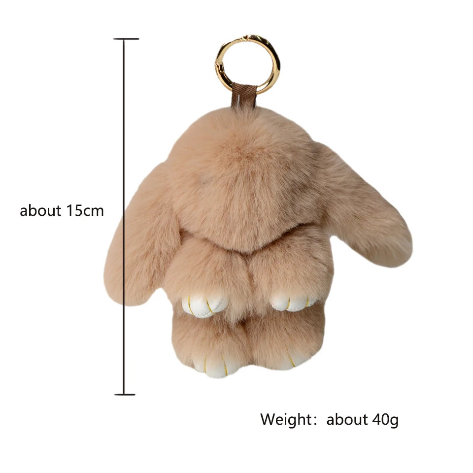 ZAKOL Fluffy Rabbit Pompon Keychain
