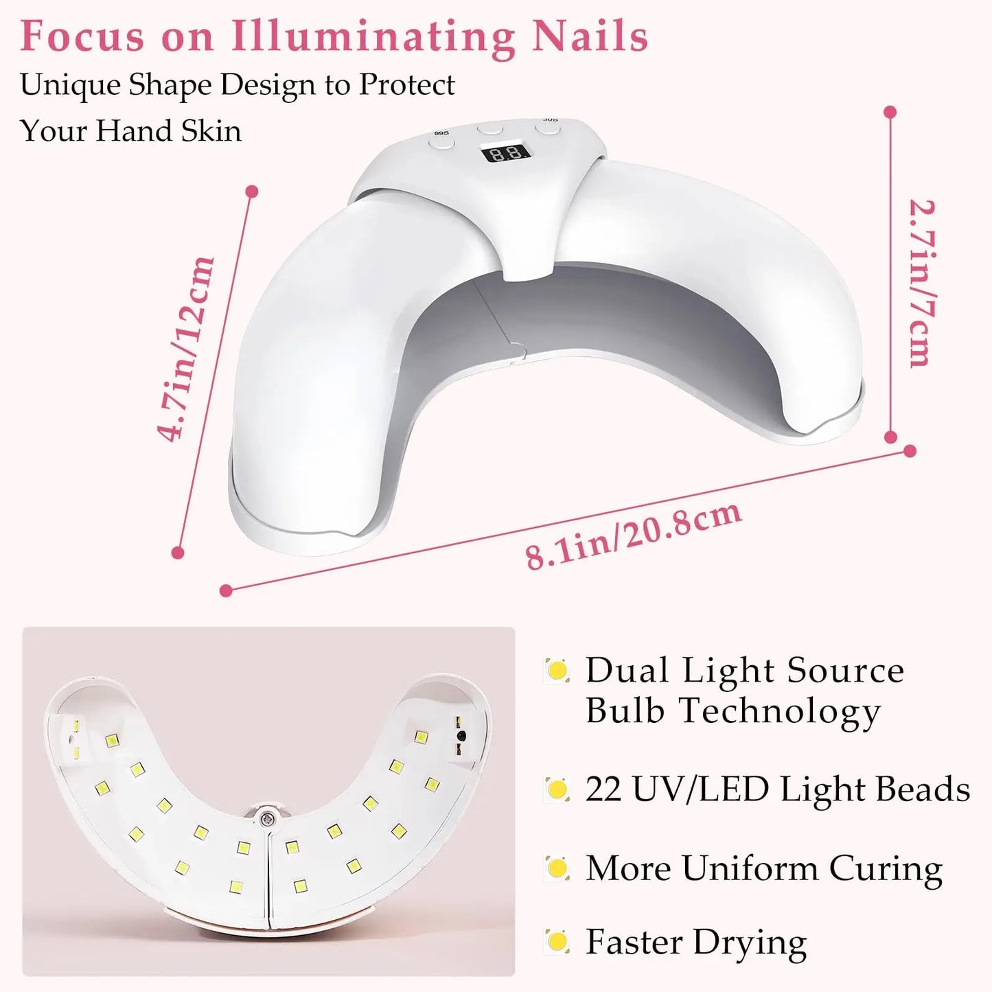 Foldable UV LED Nail Lamp