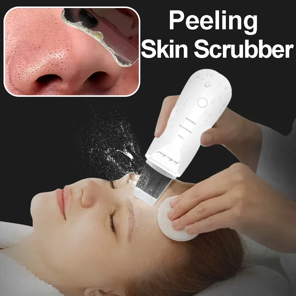 Ultrasonic Facial Skin Scrubber Cleanser