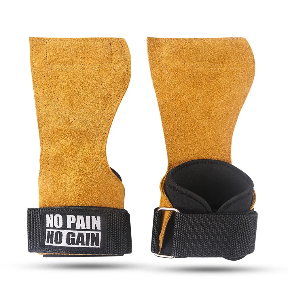 Cowhide Gym Grips with Wraps