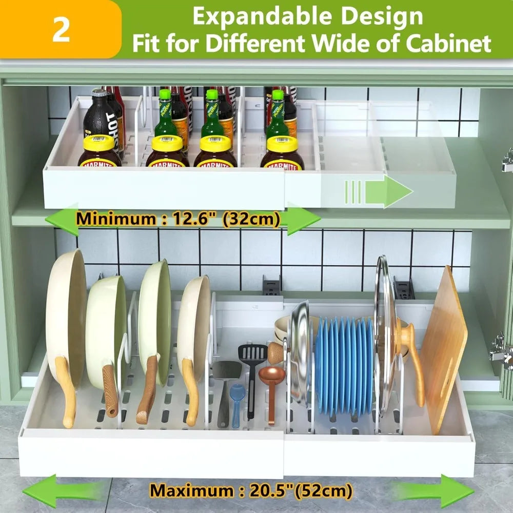 Pull Out Cabinet Organizer Set