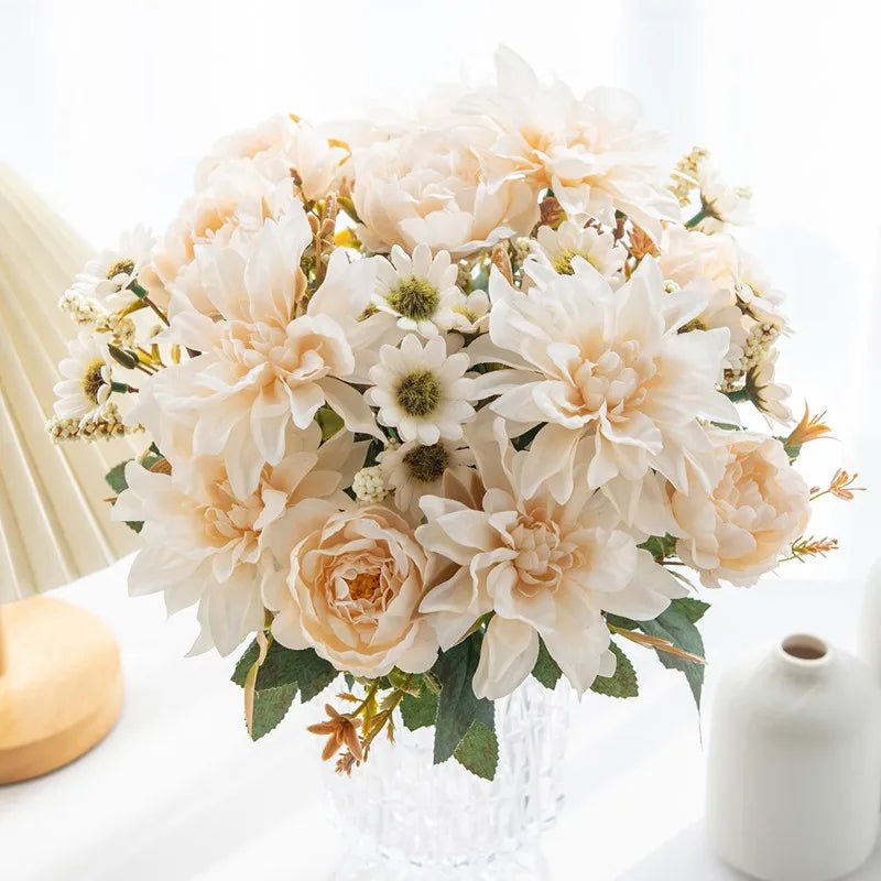 Silk Dahlia Rose Bouquet