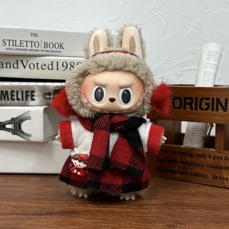 QIANLUO Labubu Cotton Overalls Skirt Set