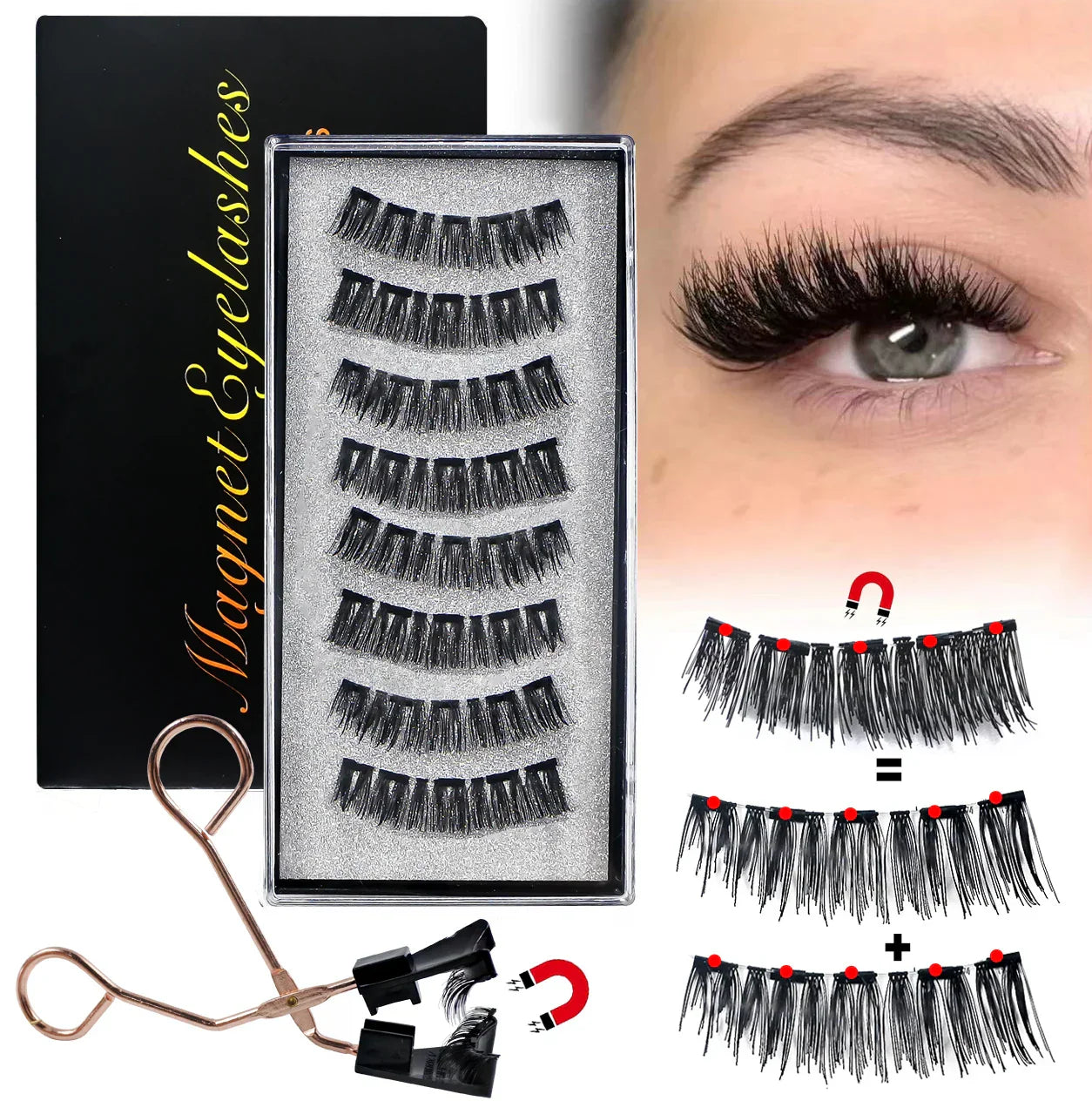 8Pcs Magnetic Eyelash Set
