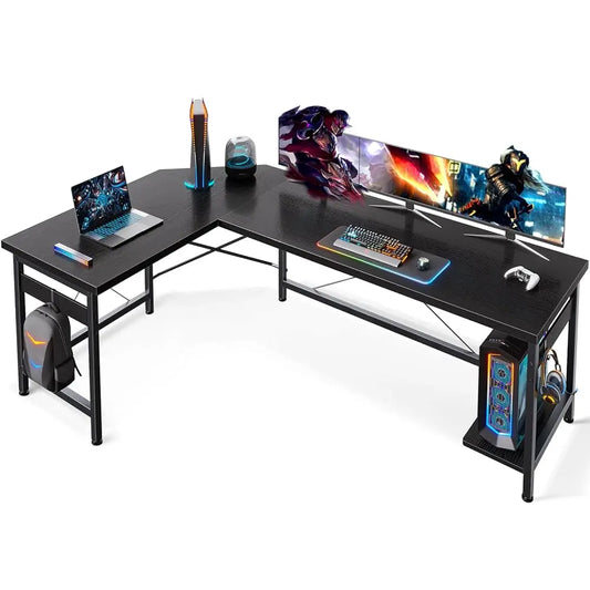 66" L-Shaped Gaming Desk
