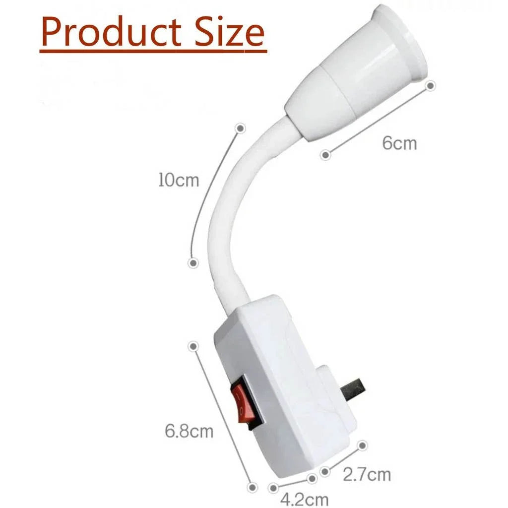 Flexible E27 Bulb Socket Extender