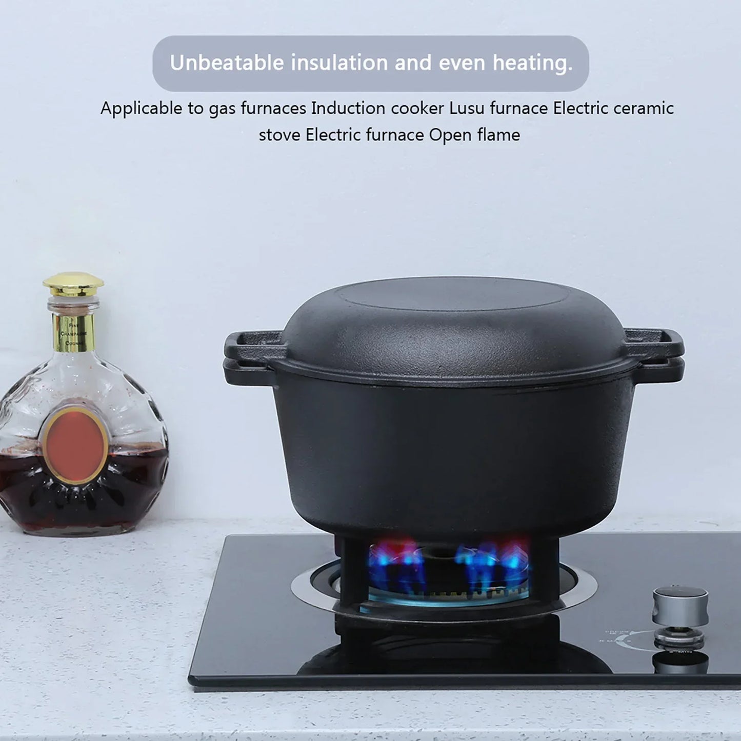 2-in-1 Cast Iron Cooker