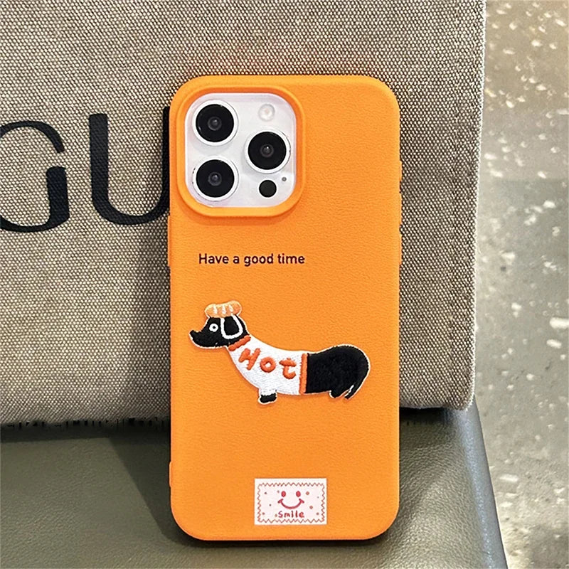 Korean Cute Dachshund Phone Case
