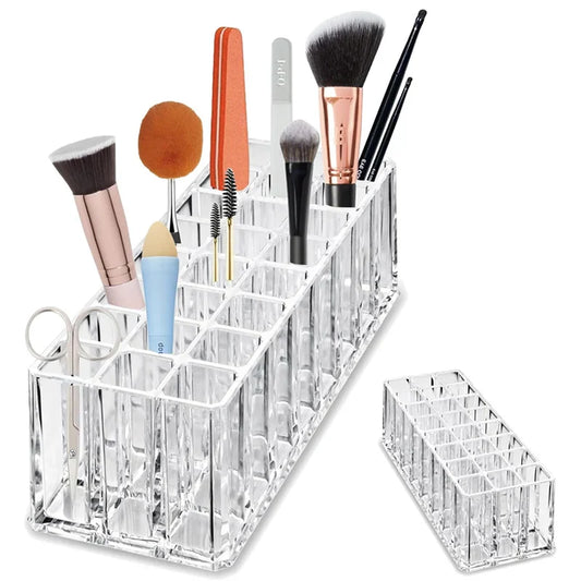 24-Slot Acrylic Makeup Organizer