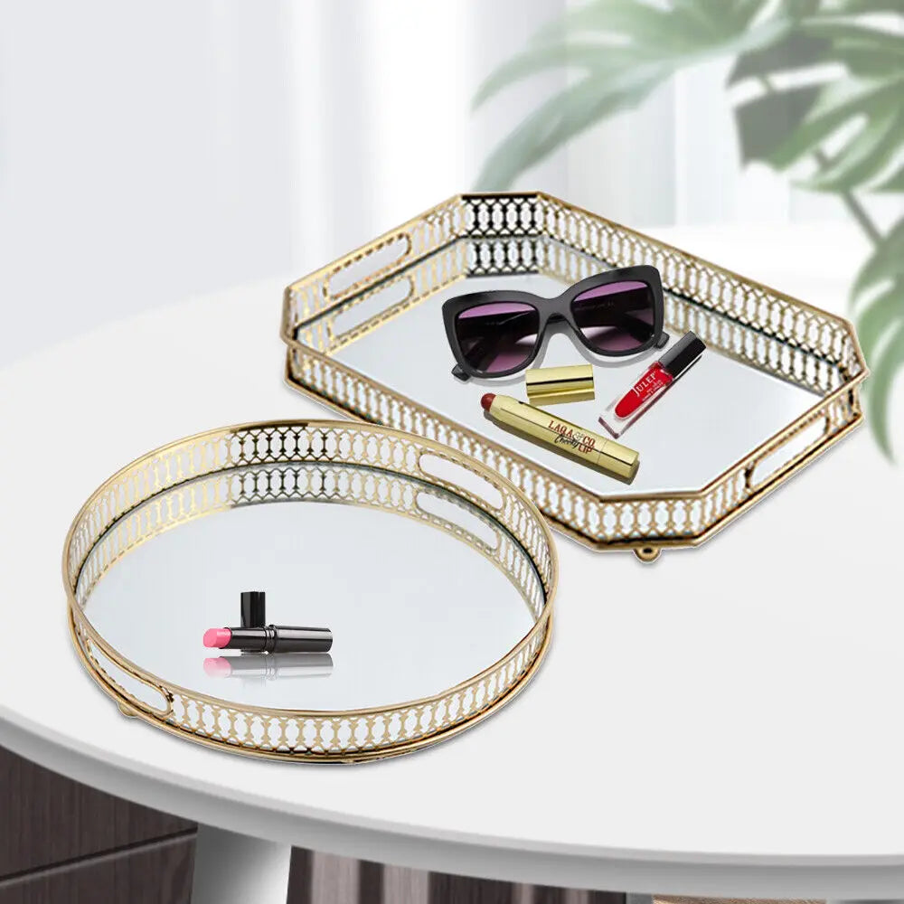 Mirror Glass Vanity Tray