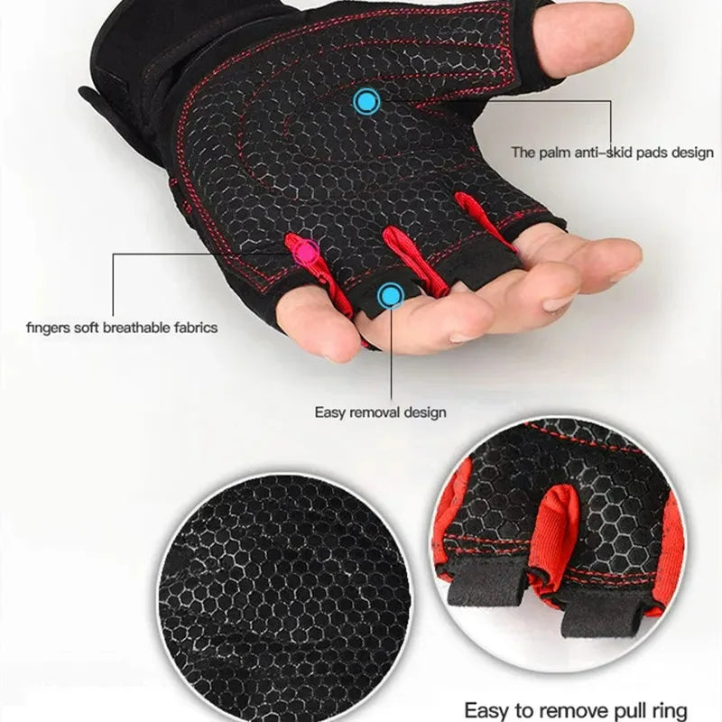 Long Wrist Fingerless Sport Gloves
