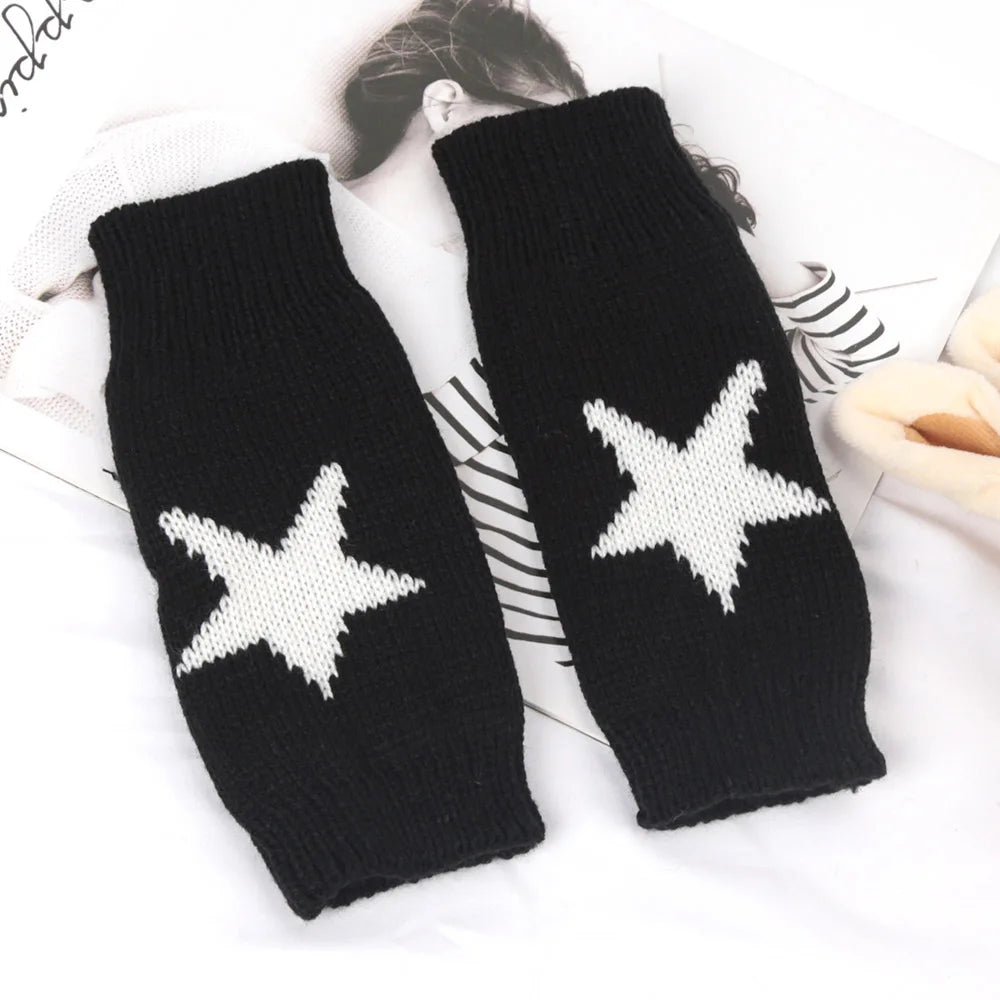 YOSEMZBA Women’s Knitted Fingerless Gloves