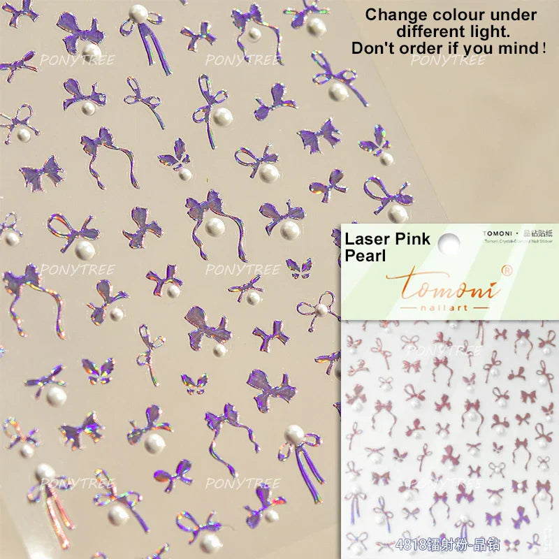 Bowknot 3D Nail Art Stickers