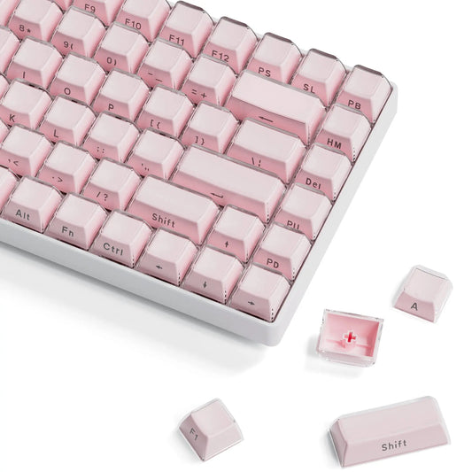 womier Ice Crystal Pink Keycaps Set Keyboard