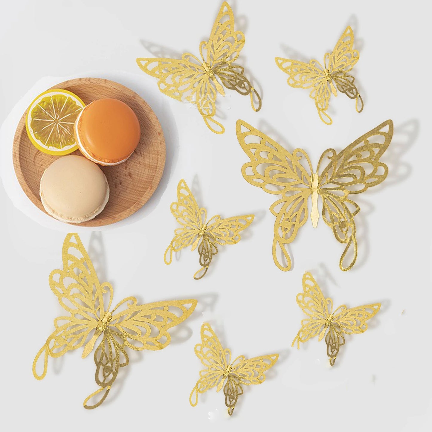 Gold 3D Butterfly Wall Decor